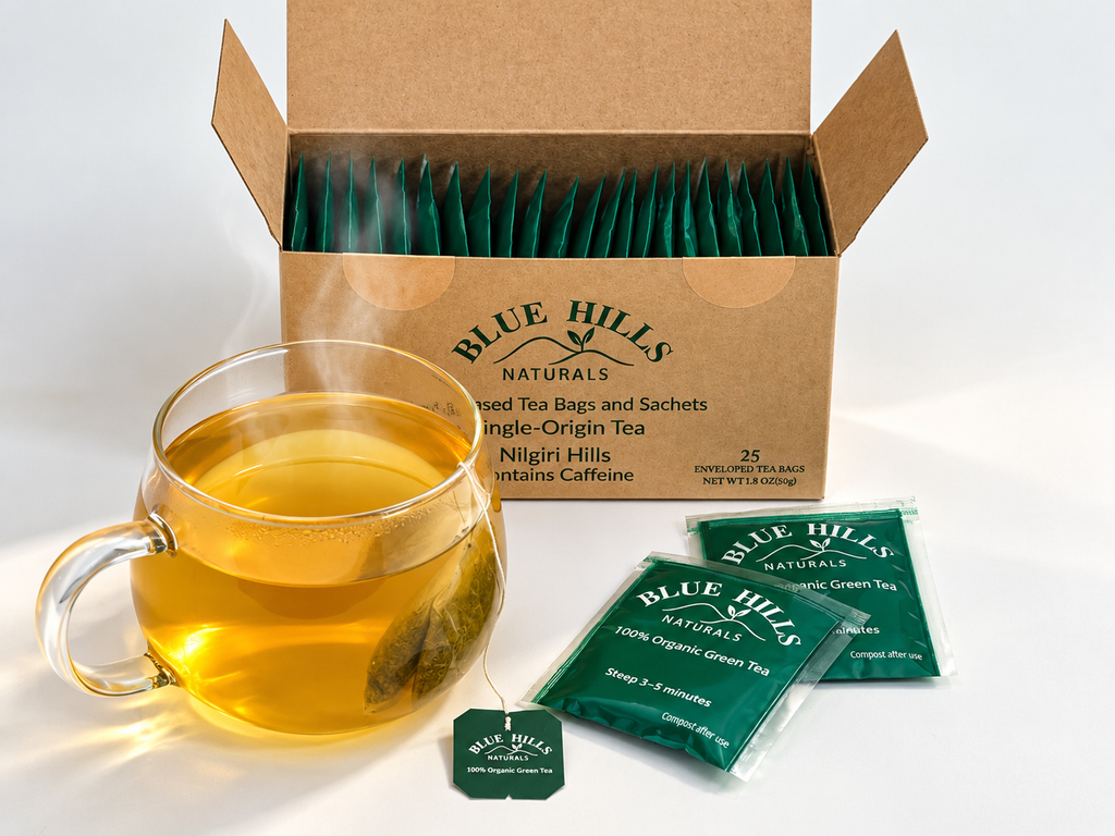 Organic Green Tea – Nilgiri Hills (25 Sachets)